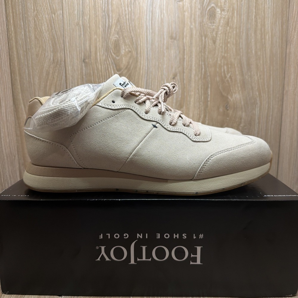 FootJoy Contour Men's Golf Shoes Size 12M Beige Suede Spikeless New 54291